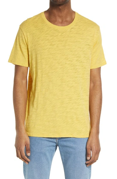 Atm Anthony Thomas Melillo Slub Knit Space Dye Tee In Mustard