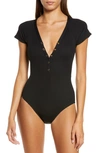 Robin Piccone Amy One-piece Swimsuit In Licorice