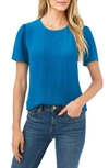 Cece Pleat Front Top In Sapphire S