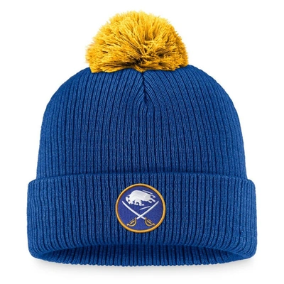 Fanatics Branded Royal Buffalo Sabres Team Cuffed Knit Hat With Pom