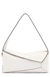 Loewe Women's Puzzle Leather Hobo Bag In White