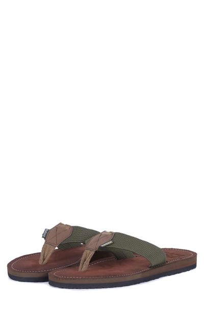 Barbour Men's Toeman Beach Sandal Men's Shoes In Olive