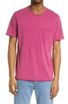 Rag & Bone Miles Organic Cotton Pocket T-shirt In Pink