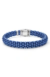 Lagos 18k Yellow Gold & Sterling Silver Ultramarine Ceramic Bead Bracelet In Ultramarine