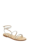 Amanu Style 12 Constantia Ankle Strap Toe Loop Sandal In White