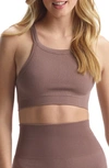 Commando Studio Rib Racerback Bralette In Smoke