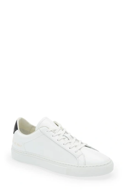 Common Projects Retro Low Top Sneaker In White/ Black 0547