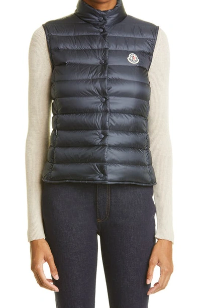 Moncler Liane Quilted Down Puffer Vest In 778 Navy