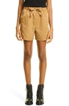 Moncler Micro Tech Gabardine  Shorts In Коричневый