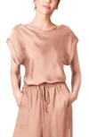 Lightcodes Light Codes Cuffed Tie Tunic In Tigers Eye
