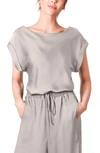 Lightcodes Light Codes Cuffed Tie Tunic In Moonstone