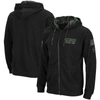 Colosseum Black Penn State Nittany Lions Oht Military Appreciation Waffle Full-zip Hoodie In Black