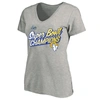 Fanatics Branded Heathered Gray Los Angeles Rams Super Bowl Lvi Champions Paint Script V-neck Plus S In Heather Gray
