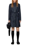 RAINS CURVE WATERPROOF BELTED JACKET