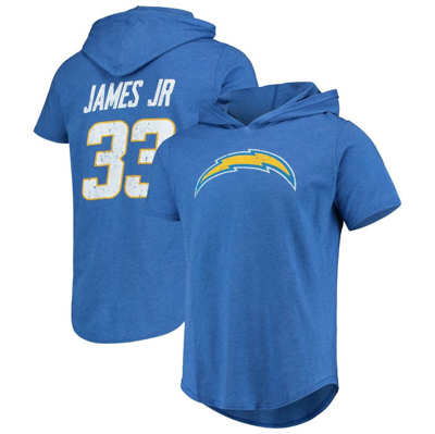 Majestic Men's Derwin James Jr. Heathered Powder Blue Los Angeles Chargers Player Name And Number Tri-blend H