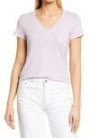 Caslon Short Sleeve V-neck T-shirt In Purple Bloom