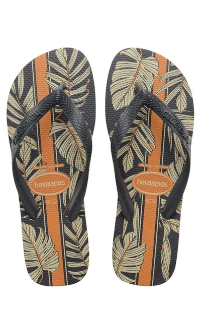 Havaianas Men's Top Aloha Sandal Men's Shoes In New Graphite/lead Gray