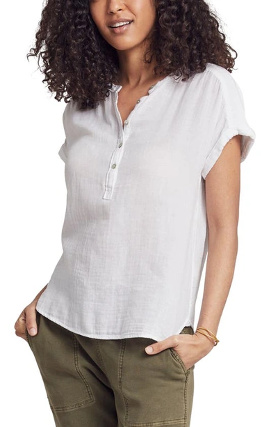 Faherty Dream Desmond Organic Cotton Top In White