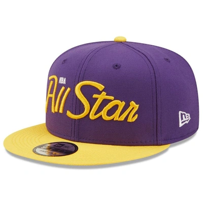 New Era Men's  Purple Los Angeles Lakers 2022 Nba All-star Game Script 9fifty Snapback Adjustable Hat