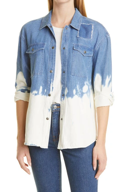 Rails Turner Bleach Denim Button-up Shirt In Denim-lt