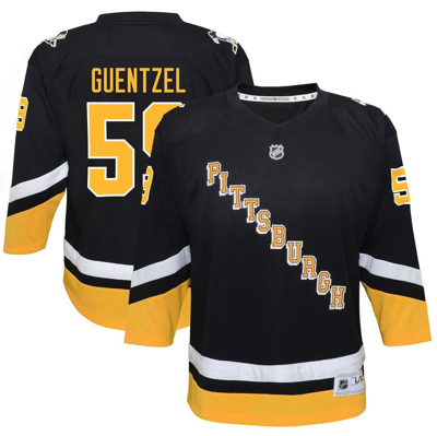 Outerstuff Kids' Youth Jake Guentzel Black Pittsburgh Penguins 2021/22 Alternate Replica Player Jersey