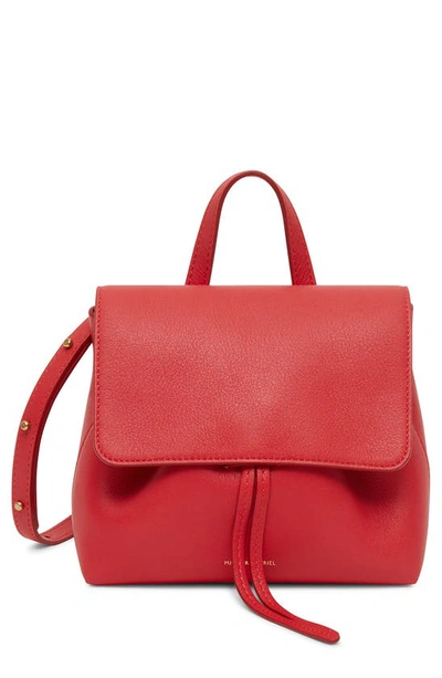 Mansur Gavriel Lady Mini Soft Leather Messenger Bag In Strawberry