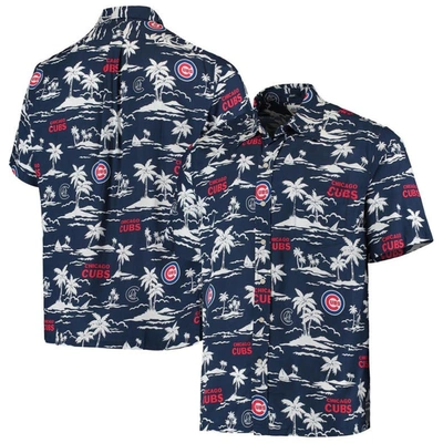 Reyn Spooner Men's  Navy Chicago Cubs Vintage-inspired Short Sleeve Button-up Shirt