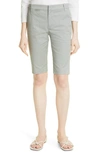 Vince Stretch Cotton Bermuda Shorts In Sea Stone