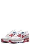 Nike Air Max 90 Sneakers In Light Smoke Gray/gym Red In Grey/ Gym Red/ White/ Marina