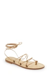 Amanu Style 10 Serengeti Strappy Ankle Tie Sandal In Neutral