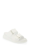 Alexander Mcqueen Oversize Slide Sandal In New Ivory/ Silver