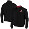 Colosseum Men's Black Washington State Cougars Tortugas Logo Quarter-zip Jacket In Black