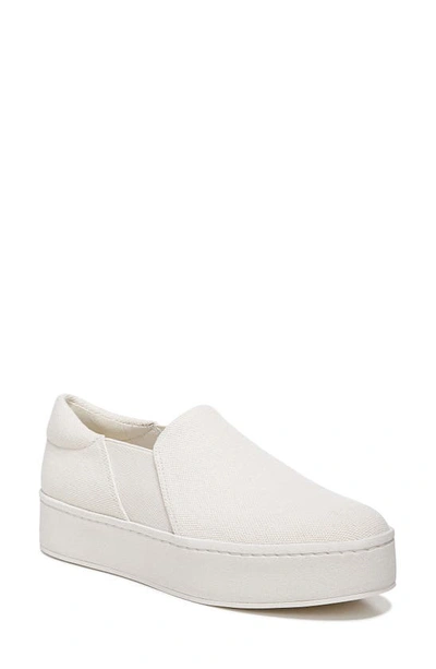 Vince Warren Eco Womens Lifestyle Low-top Slip-on Sneakers In Marble Cream