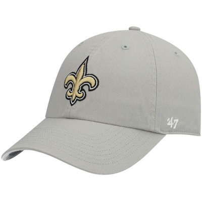 47 ' Gray New Orleans Saints Clean Up Adjustable Hat
