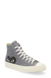 Comme Des Garçons Play Sneakers In Grey