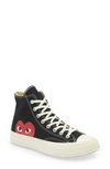 Comme Des Garçons Play Cdg Play X Converse Unisex Chuck Taylor All Star High-top Sneakers In Black