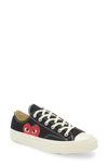 Comme Des Garçons Play Comme Des Garcons Play Black Converse Edition Half Heart Chuck 70 Low Sneakers In Black