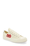 Comme Des Garçons Play Off-white Converse Edition Half Heart Chuck 70 Low Sneakers In White