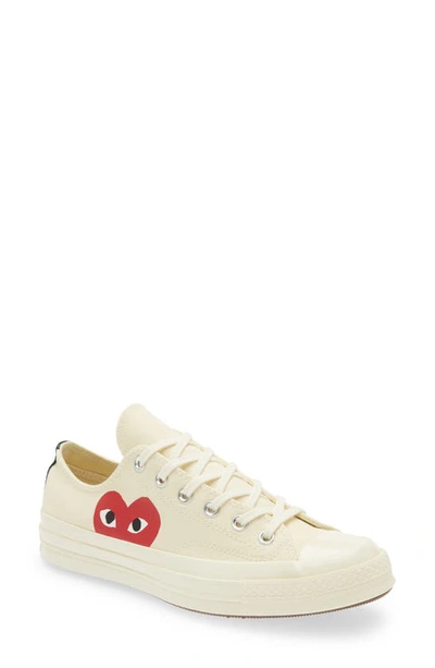 Comme Des Garçons Play X Converse Chuck Taylor® Hidden Heart Low Top Sneaker In White