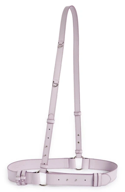 Stella Mccartney Faux-leather Harness Belt In Lilac