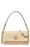 Tory Burch Kira Small Chevron-quilt Flap Shoulder Bag In New Cream