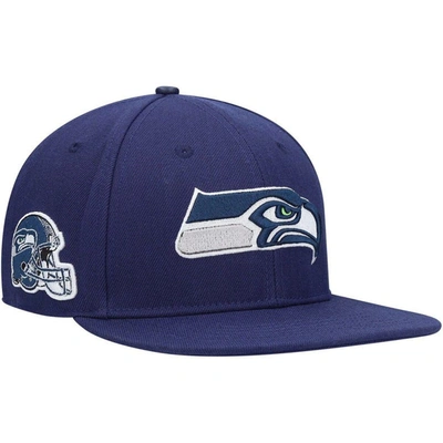 Pro Standard Men's  College Navy Seattle Seahawks Logo Ii Snapback Hat