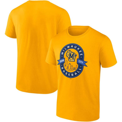 Fanatics Branded Gold Milwaukee Brewers Iconic Glory Bound T-shirt