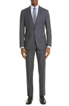 EMPORIO ARMANI PERFORMANCE PLAID STRETCH WOOL SUIT