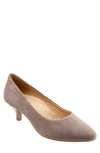 Trotters Kiera Pump Women's Shoes In Taupe Suede