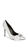 TED BAKER SILVEYY BOW POINTED TOE LEATHER PUMP
