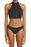 Givenchy Black Zippered Front Bikini In Black
