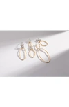 MARCO BICEGO MARRAKECH ONDE FLORAL DIAMOND DROP HOOP EARRINGS