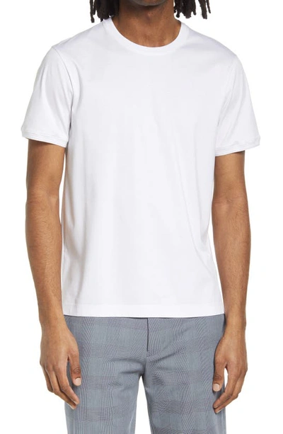 Club Monaco Refined Cotton Crewneck T-shirt In Blanc De Blanc