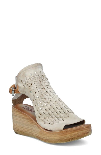 A.s.98 A.s. 98 Newbury Platform Sandal In Bone